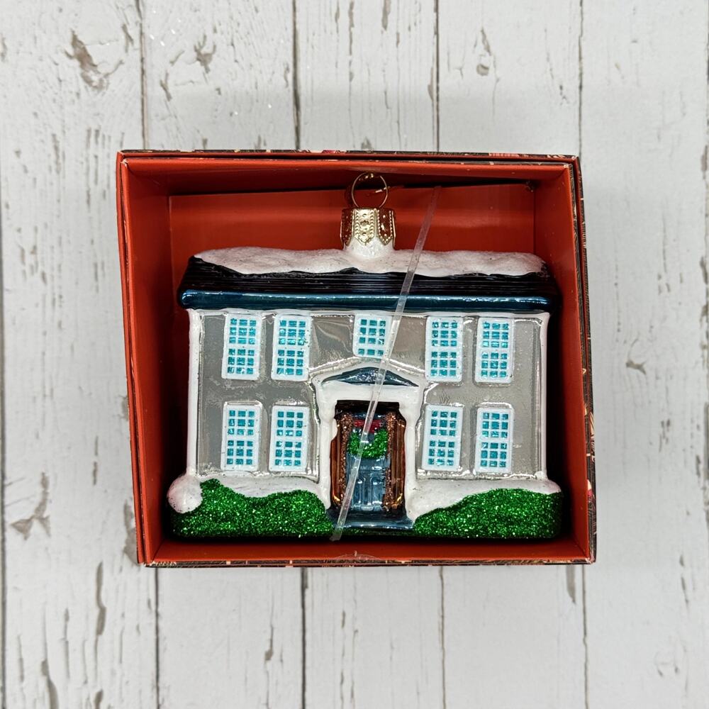 John Derian Snowy Christmas House Ornament 2025 NEW